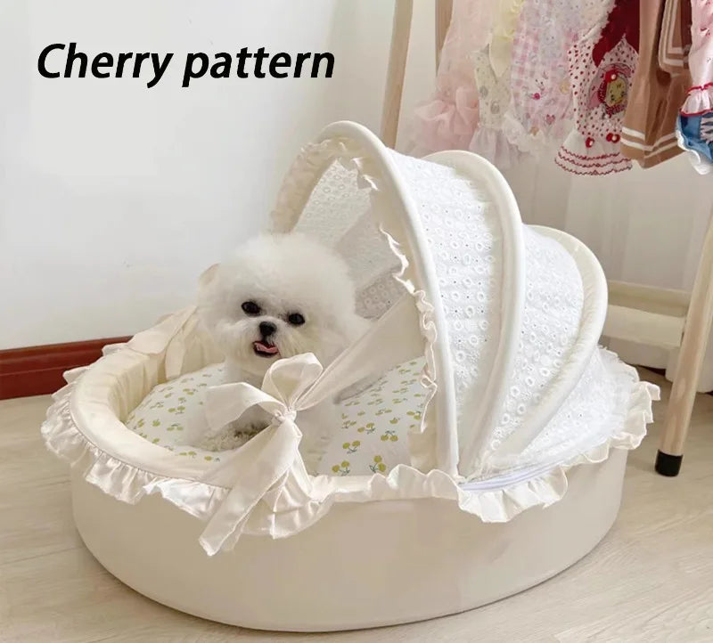 Indoor Dog Kennel Soft Playpen Booth Dogs Villa Luxury Small Dogs Cradle Beds Sleeping Teddy Large Doghouse Cat Pets Supplies
