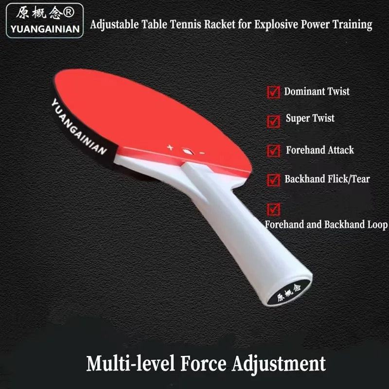 Table Tennis Solo Swing & Power Training Racket-Reverse Spin Explosive Force Trainer