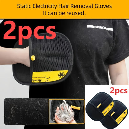 2-Piece Pet Hair Removal Gloves – Double-Sided Cat Brushes, Anti-Shedding Groom