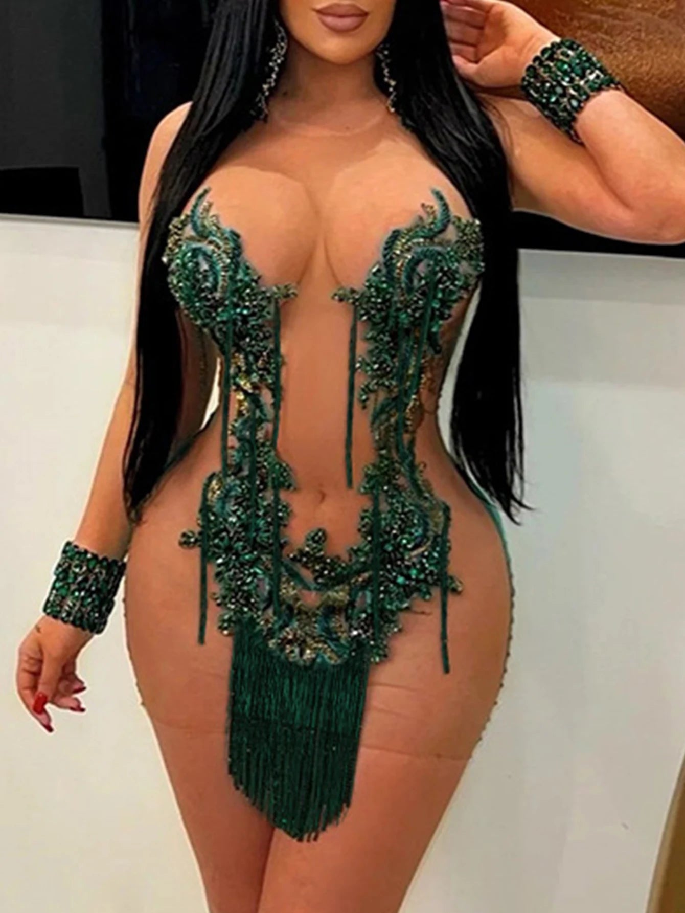 Sexy see through mesh mini sequin summer dress women elegant bodycon club birth