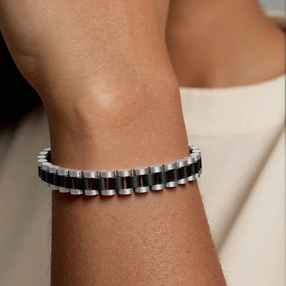 ROXI | Stainless Steel Cuban Bracelet Women and Men Unisex Fashion Couple Jewelr