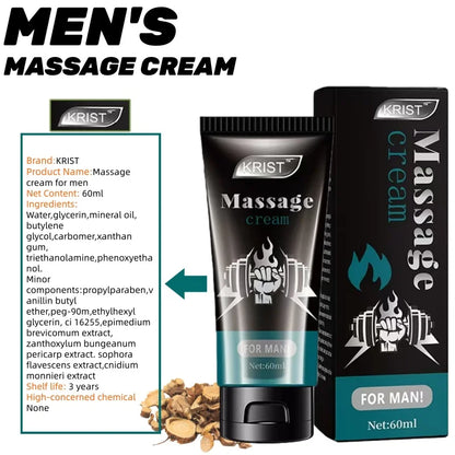 Men's Massage Cream for Intimate Experience Interactive Relaxation Fast Absorption Non-Greasy Promotes Bonding And Comfort