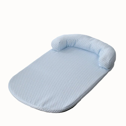 Breathable Spring Summer Cooling Large Dog Bed Ati-slip Cat Bed with Pillow Ice Silk Fabric Dog Bed for Small Dog Cushion Pet