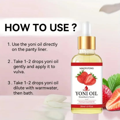 Female intimate essential oil, rose strawberry essential oil, YONI Oil
