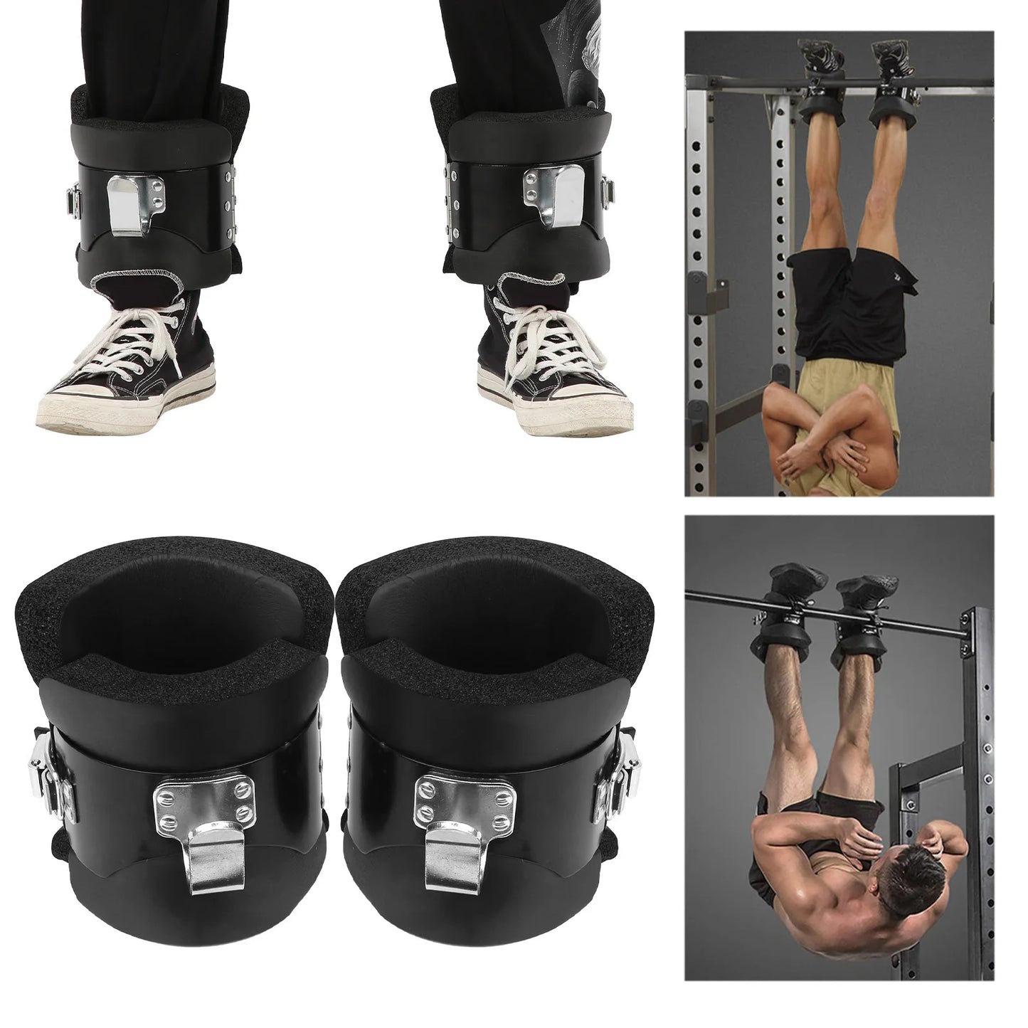 Hanging Pull Up Boots Anti- Inversion(Pair).  Neck Back Pain Relief Upside Down.