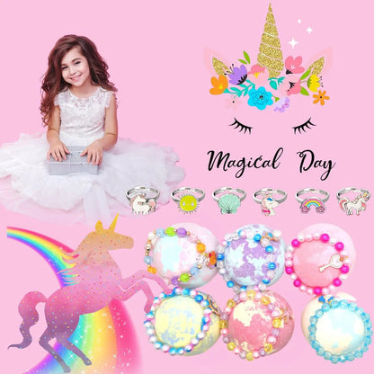 Unicorn Bath Bombs with Surprise Toys Inside, Easter Gifts for Kids Girls