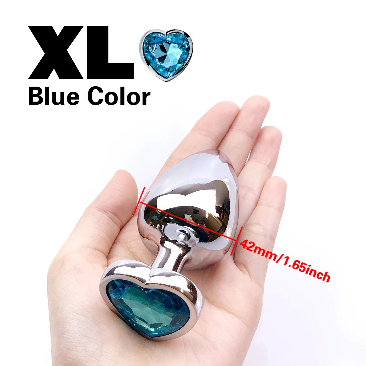 Metal Anal Plug Heart Crystal Beginner To Expert 5 Size Butt Plug Adult Toy Tail Female/Male Dildos Sex Toys Couples Adults Game