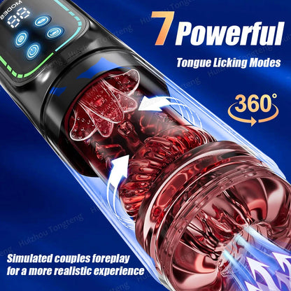 Automatic Telescopic Thrusting Male Masturbator Cup Sucking Vibrating Masturbation Vagina Pusssy Blowjob Adult Sex Toys for Men