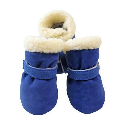 4Pcs Winter Waterproof Warm Pet Dog Shoes Non-slip Snow Boots for Small Breeds Dogs Puppy Cat Chihuahua Pet Paw Care Pug