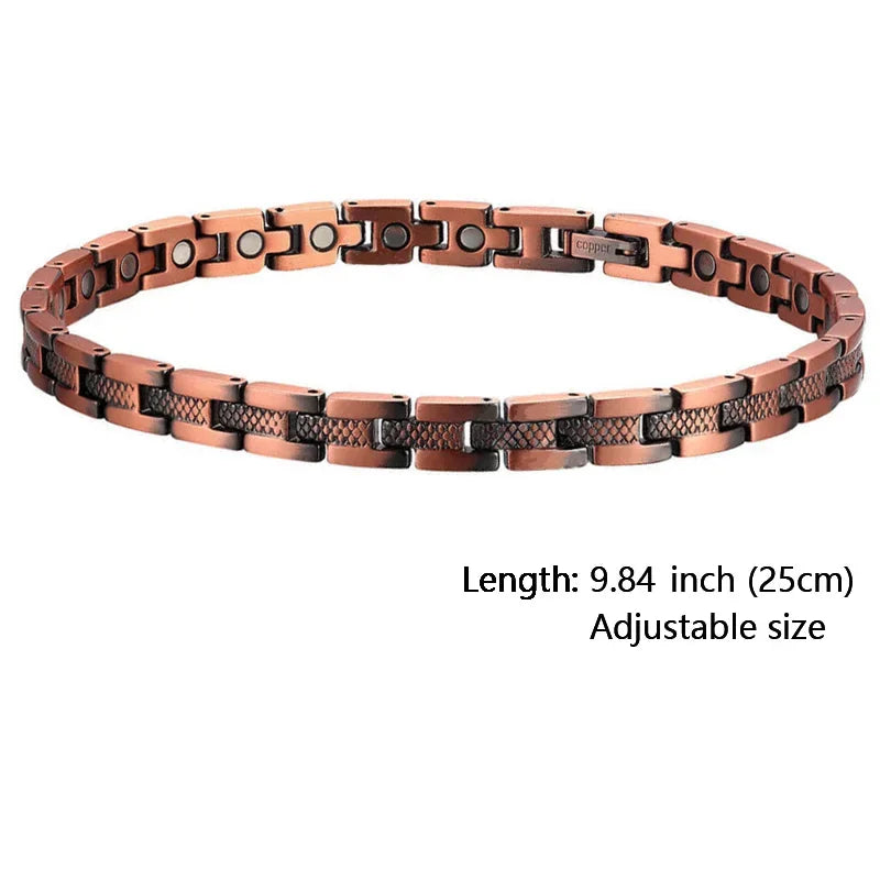 Women Magnetic Therapy Anklets 99.9% Pure Solid Copper 3500 Gauss Magnets Ankle