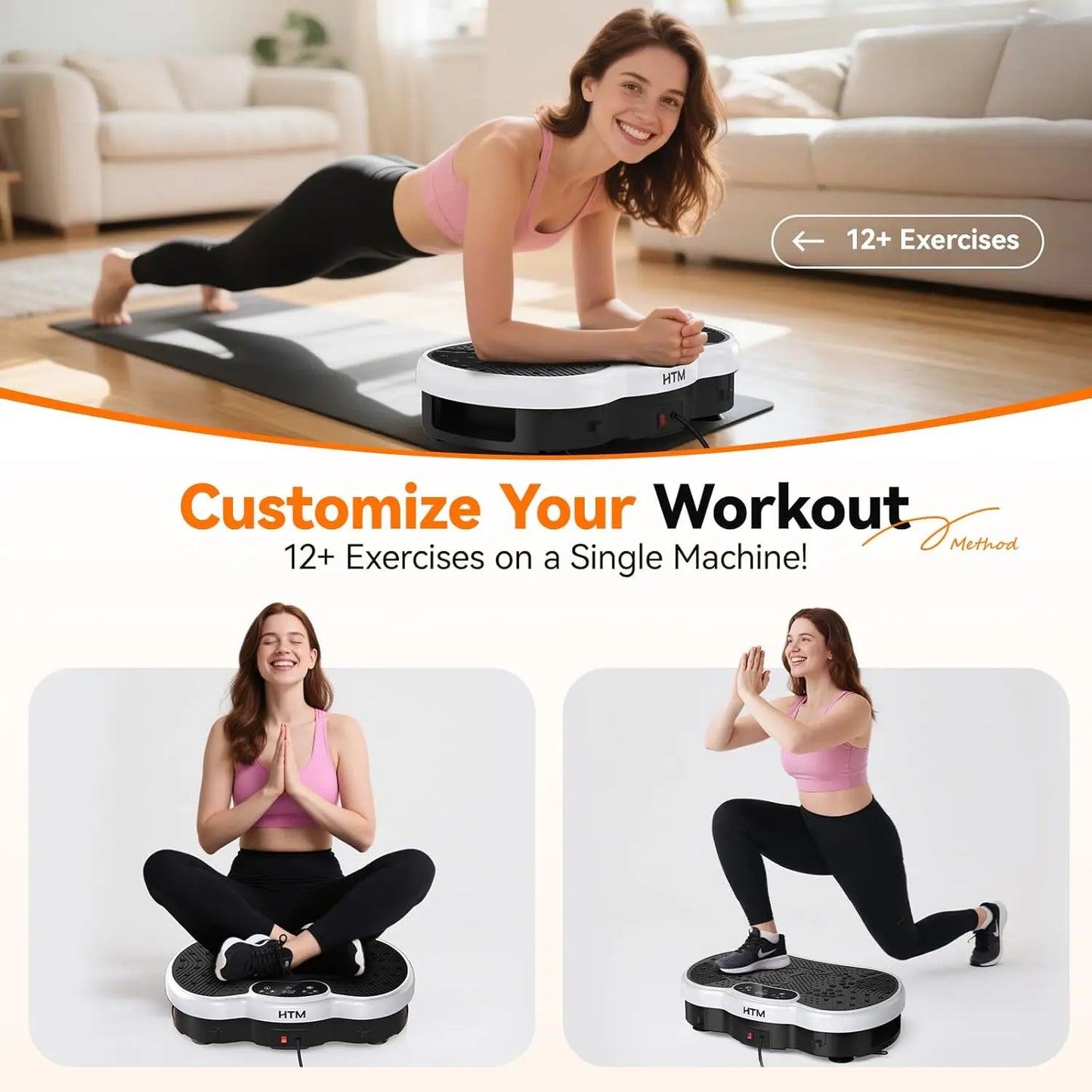 Whole Body Fitness Massage Calorie Counter Vibration Plate 120 Speed Levels Professional Machine for Effortless Body Sculpting