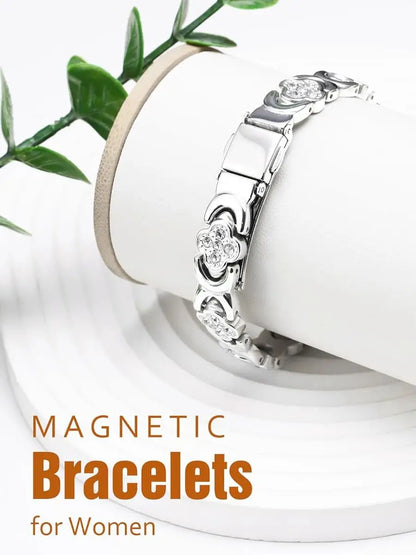 1Pcs Fashionable Light Luxury Clover Bracelet with Sparkling Cubic Zirconia for