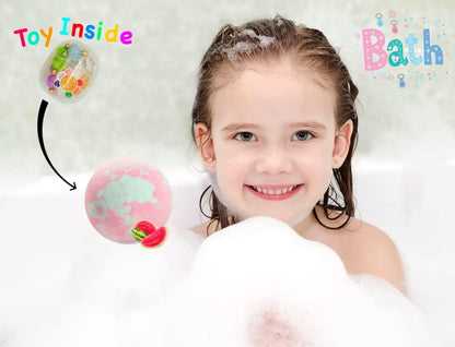 Unicorn Bath Bombs with Surprise Toys Inside, Easter Gifts for Kids Girls