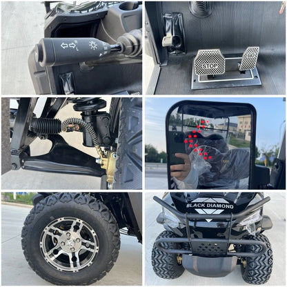 China Made Top Adult Golf Cart 6 Seater 25 MPH Speed Electric Vehicle Club 350CC Gas Powered Sightseeing Car