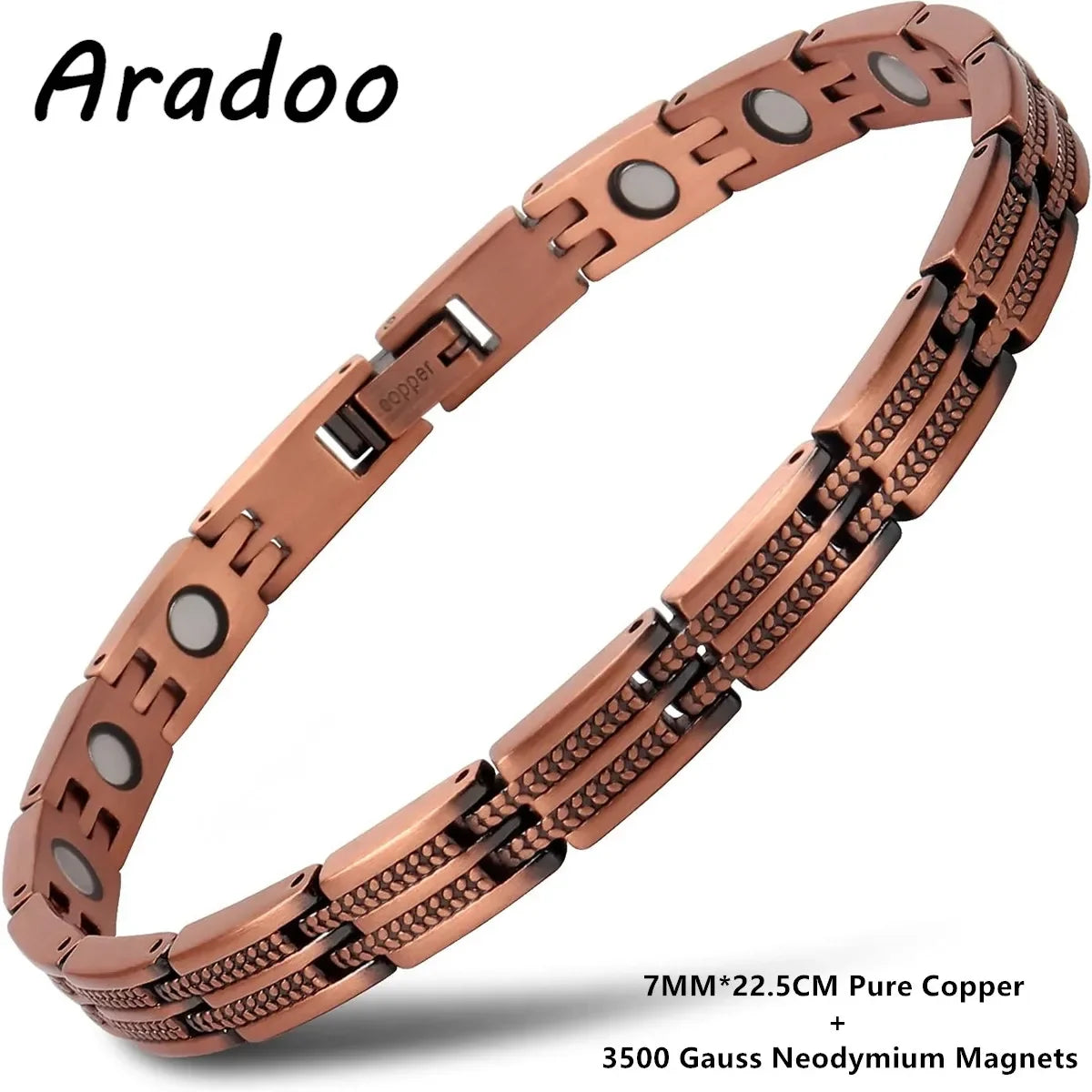 ARADOO Premium Copper Bracelets For Women with 3500 Gauss Neodymium Magnets Love