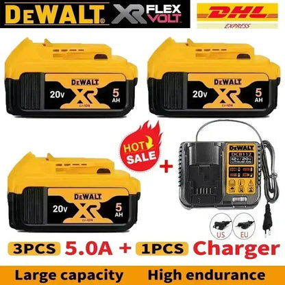DeWalt 20V Replacement Battery – 2Ah, 5Ah, 6Ah & 9Ah Li-Ion | Compatible with DCB200, DCB205, DCD & DCF Series
