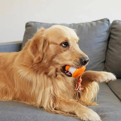 Interactive Dog Toys Smart Rolling Ball With Rope Motion Activated Automatic Moving Squeaky Dog Training Puppy Chew Toy Balls
