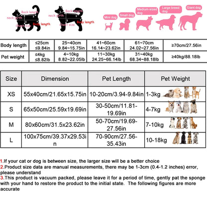 Breathable Spring Summer Cooling Large Dog Bed Ati-slip Cat Bed with Pillow Ice Silk Fabric Dog Bed for Small Dog Cushion Pet