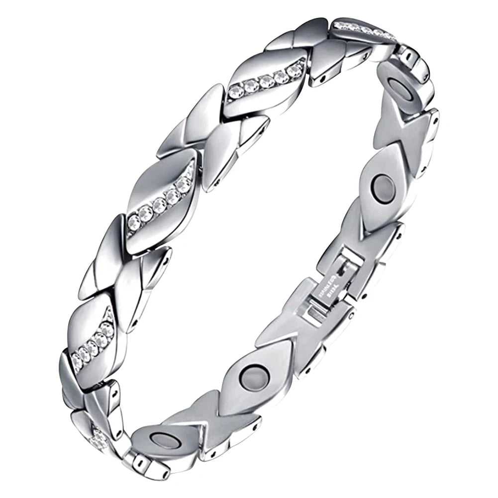 Leaves Magnetic Bracelet with 3500 Gauss Magnets Magnetic Therapy Bracelet Pure