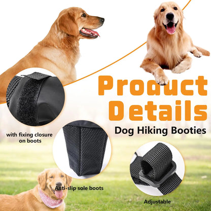 Waterproof Dog Shoes Adjustable Outdoor Walking Non-Slip Soft Dog Boots Bulldog Paw Protection Rainy Day Pet Breathable Shoes