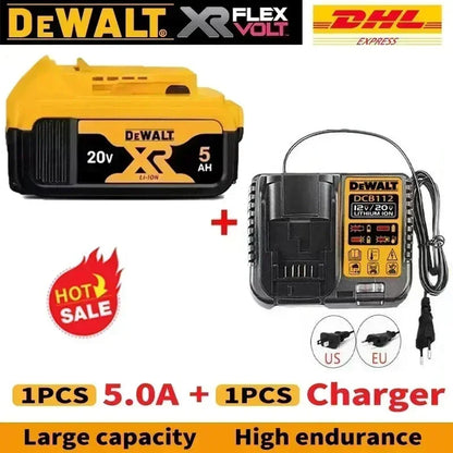 DeWalt 20V Replacement Battery – 2Ah, 5Ah, 6Ah & 9Ah Li-Ion | Compatible with DCB200, DCB205, DCD & DCF Series