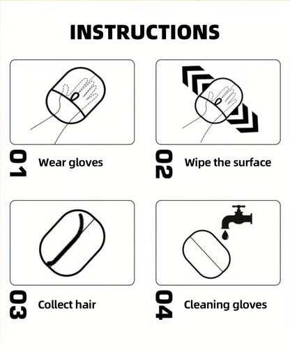 2-Piece Pet Hair Removal Gloves – Double-Sided Cat Brushes, Anti-Shedding Groom