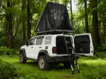 YOUNGHUNTER SUV Roof Top Tent Triangle Aluminum Hard Shell with Rainfly for Camping Upgraded
