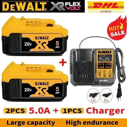 DeWalt 20V Replacement Battery – 2Ah, 5Ah, 6Ah & 9Ah Li-Ion | Compatible with DCB200, DCB205, DCD & DCF Series