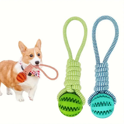 Durable Rope Dog Toy for Aggressive Chewers, Interactive Tug of War Fetch Toy, Braided Cotton Rope for Dental Health, for Medium
