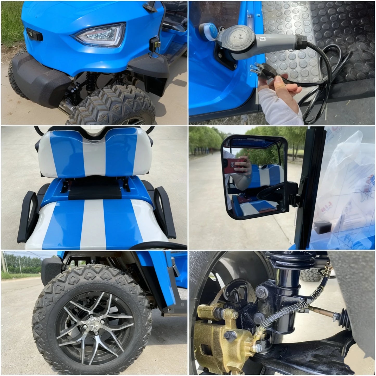 MMC 2025 Model 48V/72V Lithium Battery 4x4 Golf Cart, Aluminum Frame, Made in China, Golf Cart, 2/4/6/8 Seats