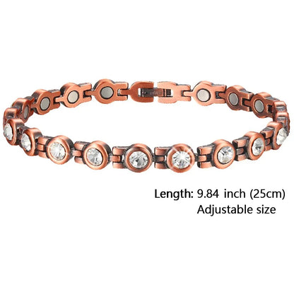 Women Magnetic Therapy Anklets 99.9% Pure Solid Copper 3500 Gauss Magnets Ankle