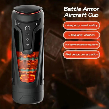 Telescopic Heating Male Intimate Massager, Digital Display Vibration Transparent Smart Training Adult Wellness Gadget