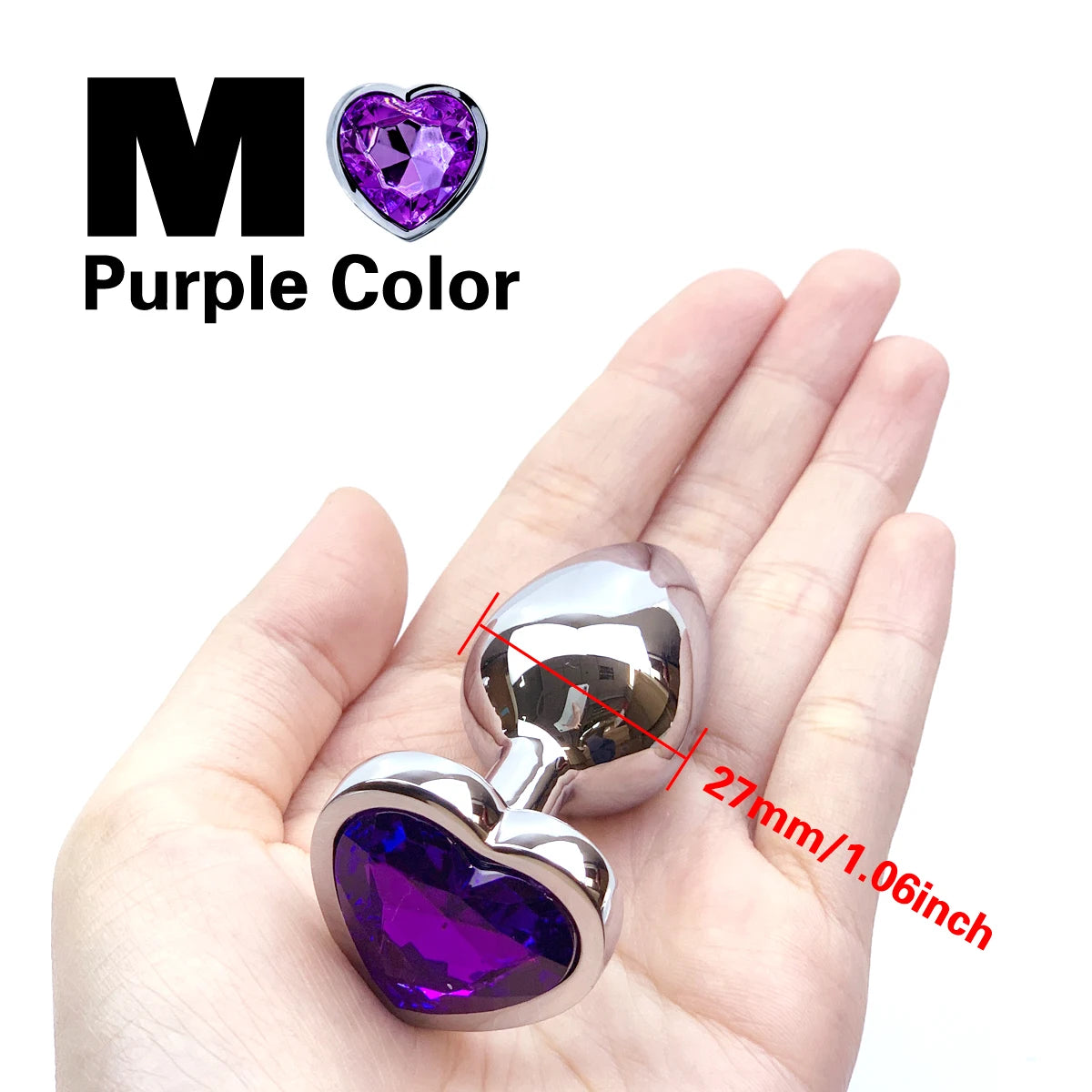 Metal Anal Plug Heart Crystal Beginner To Expert 5 Size Butt Plug Adult Toy Tail Female/Male Dildos Sex Toys Couples Adults Game