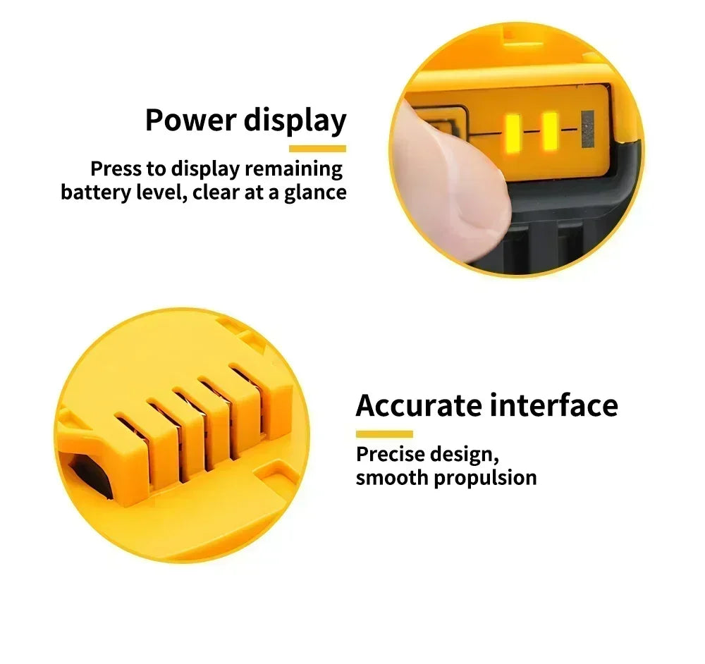 DeWalt 20V Replacement Battery – 2Ah, 5Ah, 6Ah & 9Ah Li-Ion | Compatible with DCB200, DCB205, DCD & DCF Series