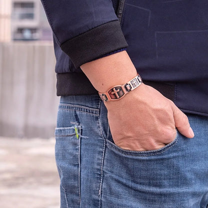 Vintage Magnetic Bracelet Men Pure Copper Magnetic Bracelet Arthritis Health Ene