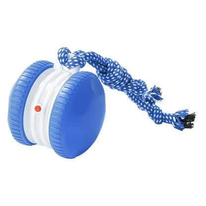 Interactive Dog Toys Smart Rolling Ball With Rope Motion Activated Automatic Moving Squeaky Dog Training Puppy Chew Toy Balls
