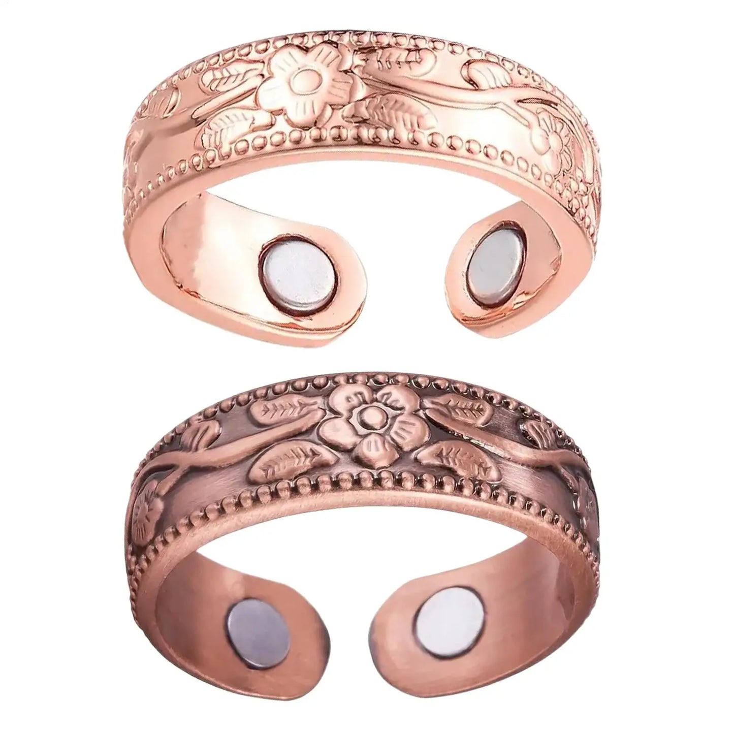 6mm Men Women Magnetic Rings Finger Ring Comfortable Copper Jewelry Vintage For Wedding Parties Adults Special Pain Relief