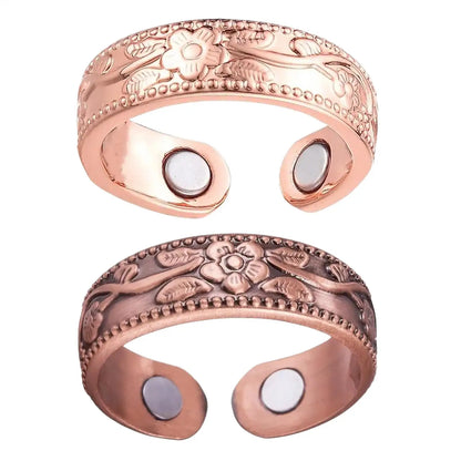 6mm Men Women Magnetic Rings Finger Ring Comfortable Copper Jewelry Vintage For Wedding Parties Adults Special Pain Relief