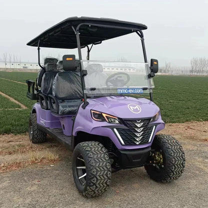 MMC 4WD aluminum alloy frame, off-road tires, 48V/72V Lithium Battery Acoustic 2/8 Seat Golf Cart, 4000W/7000W Golf Cart