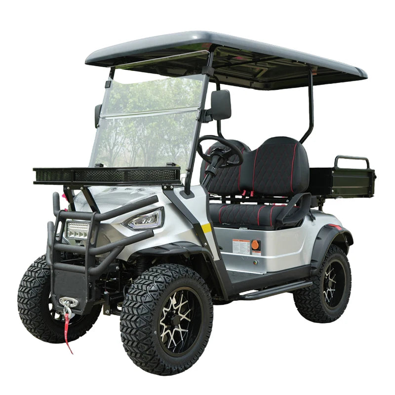 MMC 4WD aluminum alloy frame, off-road tires, 48V/72V Lithium Battery Acoustic 2/8 Seat Golf Cart, 4000W/7000W Golf Cart