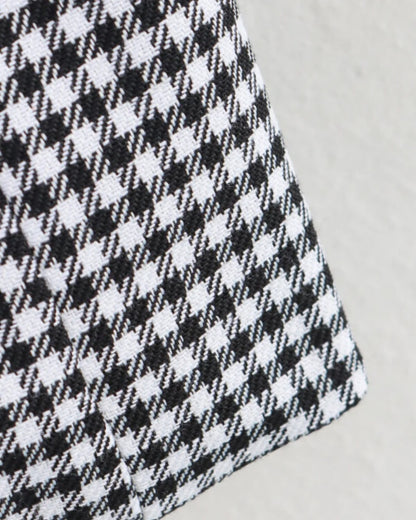 Women's Plaid Blazer Spring Casual Double Breasted Suit Jacket Office Work Daily Outwear Two Colors