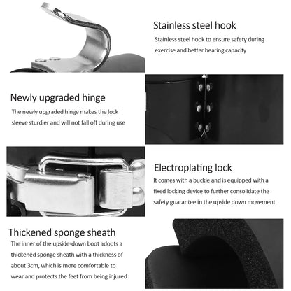 Hanging Pull Up Boots Anti- Inversion(Pair).  Neck Back Pain Relief Upside Down.