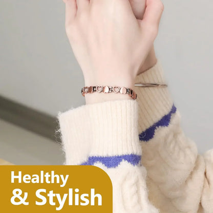ARADOO Premium Copper Bracelets For Women with 3500 Gauss Neodymium Magnets Love