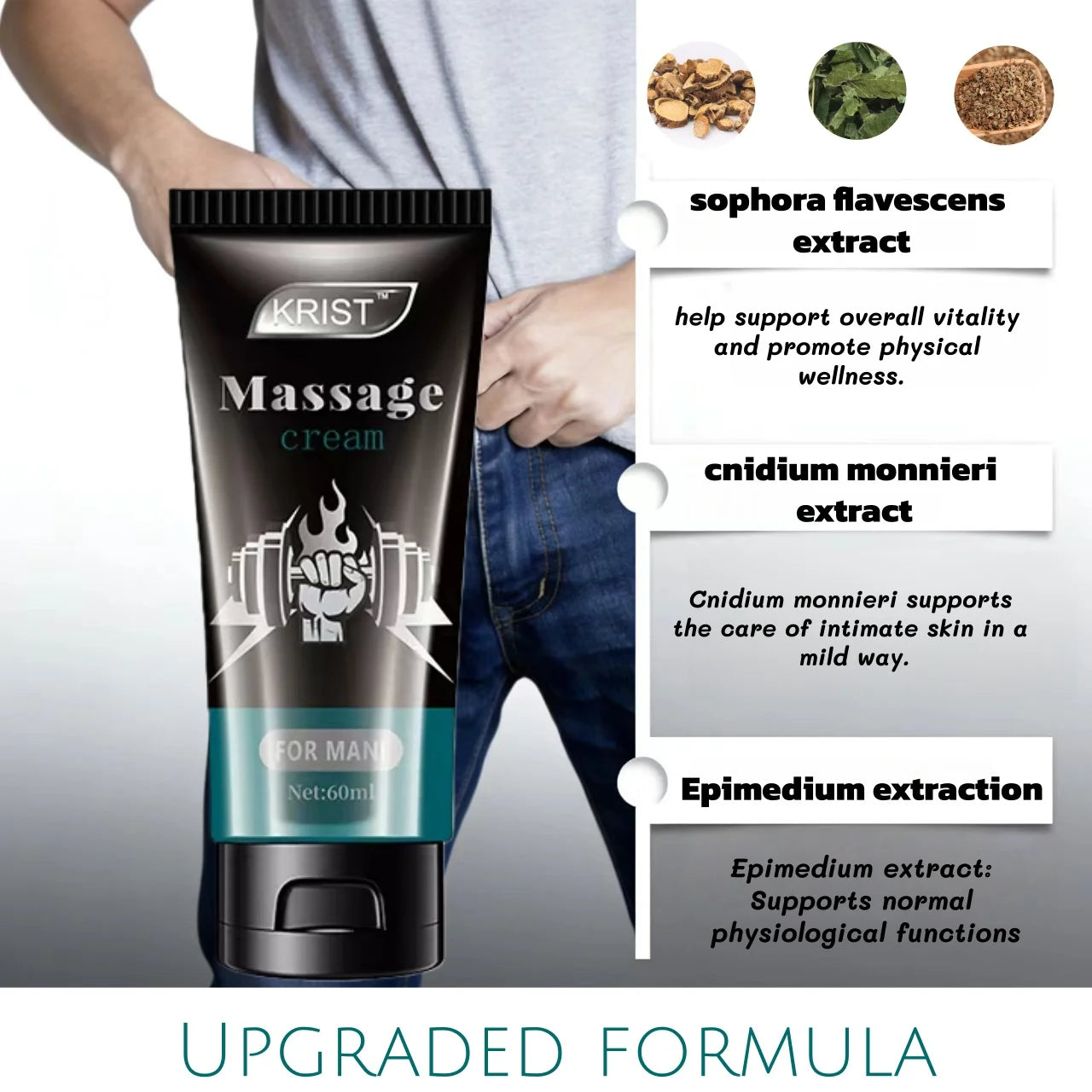 Men's Massage Cream for Intimate Experience Interactive Relaxation Fast Absorption Non-Greasy Promotes Bonding And Comfort