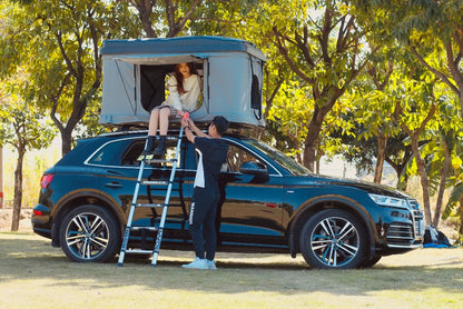 Large Durable Hard Shell Roof Top Tent for Vehicles Convenient Camping with Aluminum Pole Oxford Fabric Car Rooftop Tent