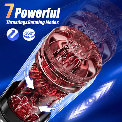 Automatic Telescopic Thrusting Male Masturbator Cup Sucking Vibrating Masturbation Vagina Pusssy Blowjob Adult Sex Toys for Men