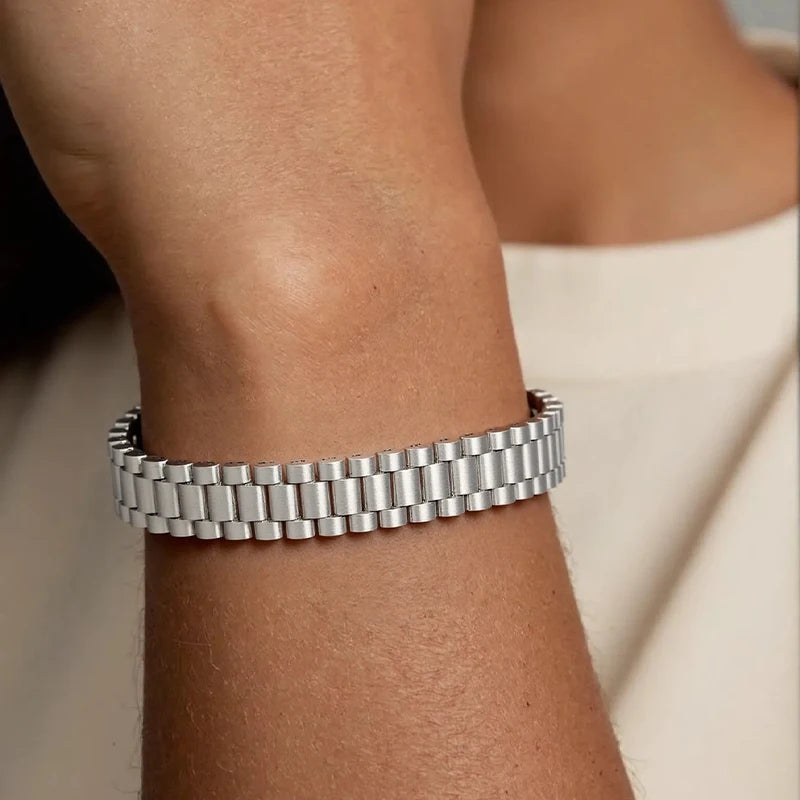 ROXI | Stainless Steel Cuban Bracelet Women and Men Unisex Fashion Couple Jewelr