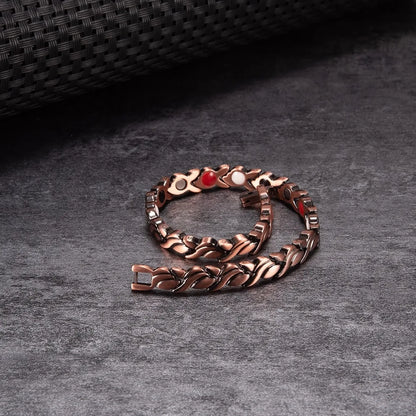 Magnetic Pure Copper Bracelets for Women Vintage Fish Chain Health Energy Magnet