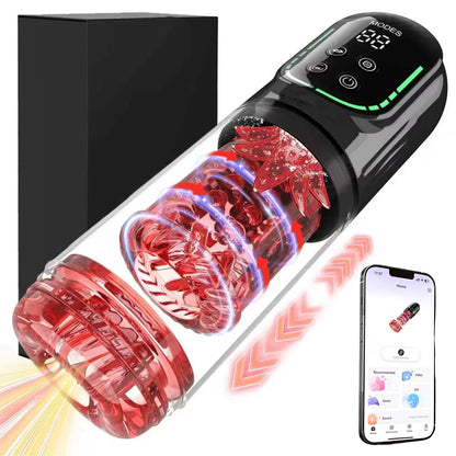 Automatic Telescopic Thrusting Male Masturbator Cup Sucking Vibrating Masturbation Vagina Pusssy Blowjob Adult Sex Toys for Men