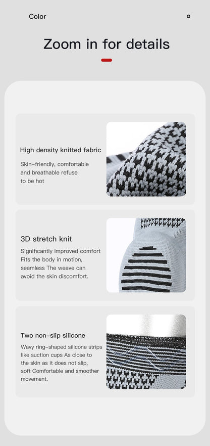 1/2 Piece Compression Knee Sleeve Silicone Protection Support Knee Pain Sport Pads Running Gym Arthritis Knee Workout Sports